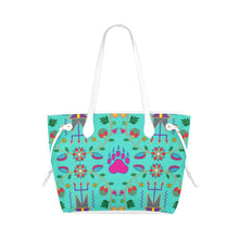 Load image into Gallery viewer, Geometric Floral Fall - Sky Clover Canvas Tote Bag (Model 1661) Clover Canvas Tote Bag (1661) e-joyer 
