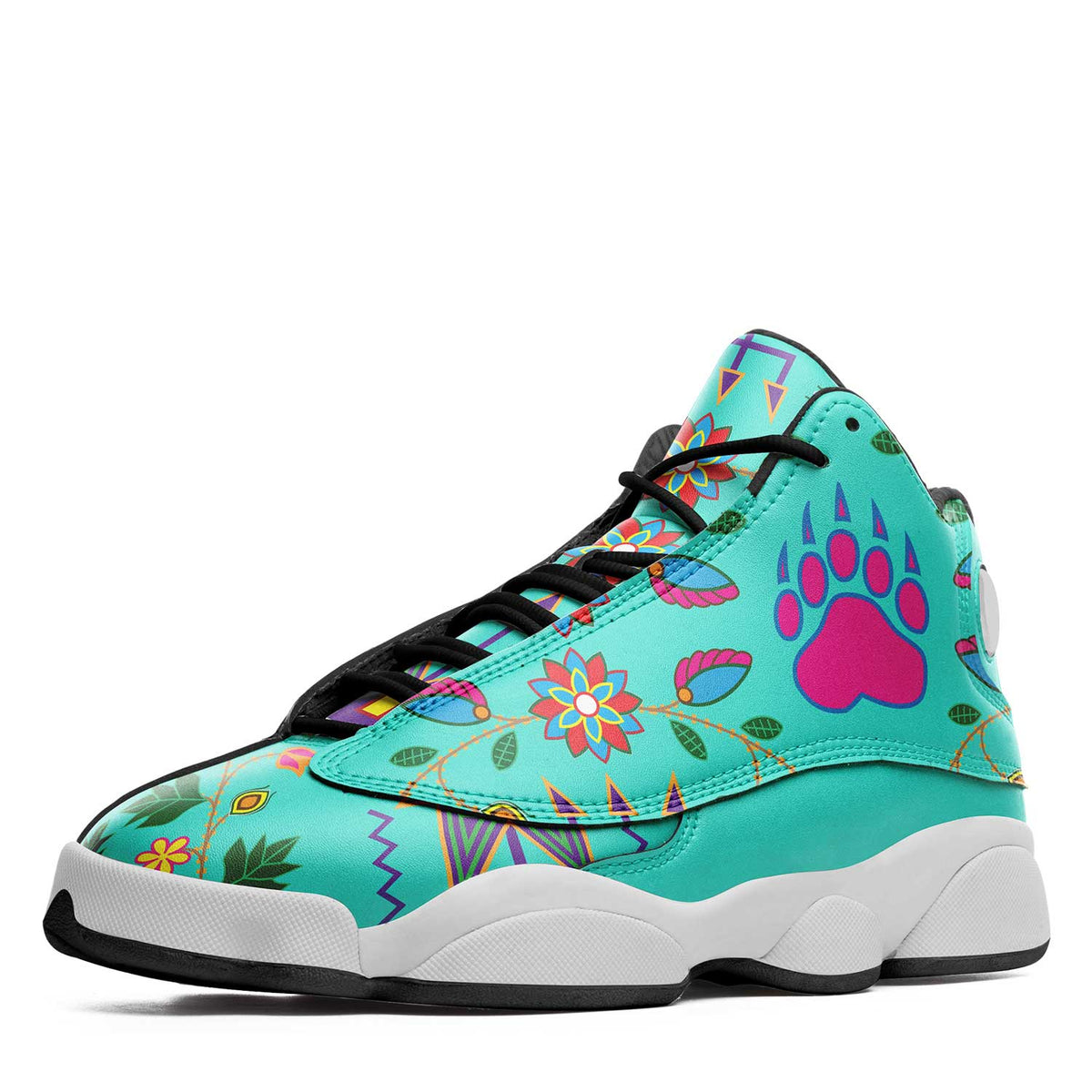 Geometric Floral Fall Sky Isstsokini – Unisex Sneakers by 49 Dzine
