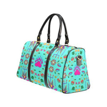 Load image into Gallery viewer, Geometric Floral Fall-Sky New Waterproof Travel Bag/Large (Model 1639) Waterproof Travel Bags (1639) e-joyer 
