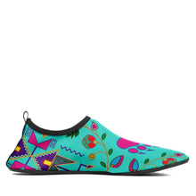 Load image into Gallery viewer, Geometric Floral Fall Sky Sockamoccs Kid&#39;s Slip On Shoes 49 Dzine 
