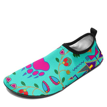 Load image into Gallery viewer, Geometric Floral Fall Sky Sockamoccs Kid&#39;s Slip On Shoes 49 Dzine 
