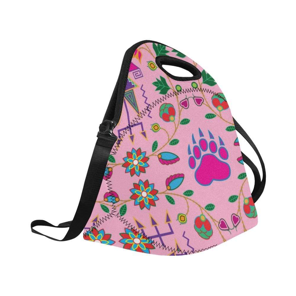 Geometric Floral Fall-Sunset Neoprene Lunch Bag/Large (Model 1669) Neoprene Lunch Bag/Large (1669) e-joyer 