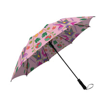 Load image into Gallery viewer, Geometric Floral Fall-Sunset Semi-Automatic Foldable Umbrella Semi-Automatic Foldable Umbrella e-joyer 
