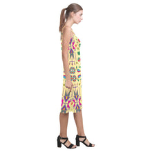 Load image into Gallery viewer, Geometric Floral Fall - Vanilla Alcestis Slip Dress (Model D05) Alcestis Slip Dress (D05) e-joyer 
