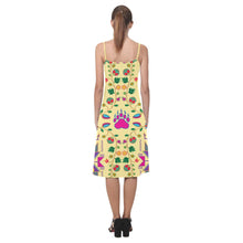 Load image into Gallery viewer, Geometric Floral Fall - Vanilla Alcestis Slip Dress (Model D05) Alcestis Slip Dress (D05) e-joyer 
