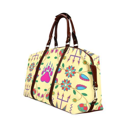 Geometric Floral Fall-Vanilla Classic Travel Bag (Model 1643) Remake Classic Travel Bags (1643) e-joyer 