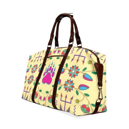 Geometric Floral Fall-Vanilla Classic Travel Bag (Model 1643) Remake Classic Travel Bags (1643) e-joyer 