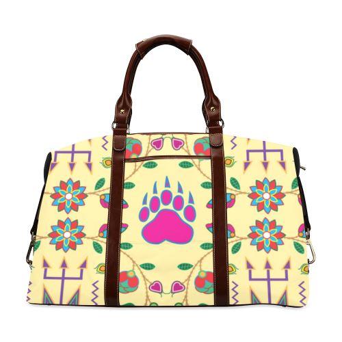 Geometric Floral Fall-Vanilla Classic Travel Bag (Model 1643) Remake Classic Travel Bags (1643) e-joyer 