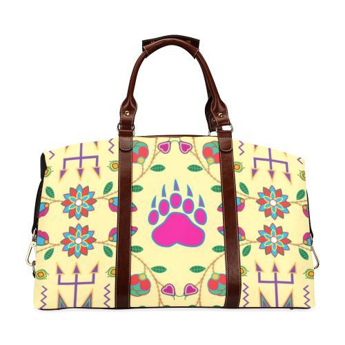 Geometric Floral Fall-Vanilla Classic Travel Bag (Model 1643) Remake Classic Travel Bags (1643) e-joyer 