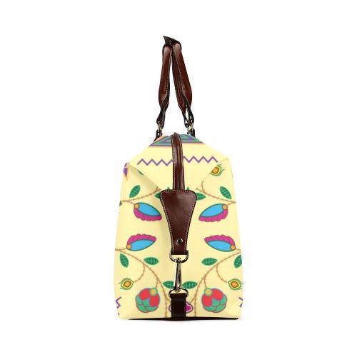 Geometric Floral Fall-Vanilla Classic Travel Bag (Model 1643) Remake Classic Travel Bags (1643) e-joyer 