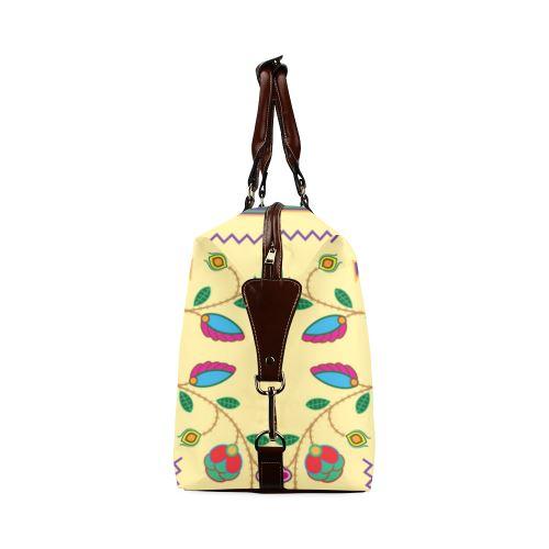 Geometric Floral Fall-Vanilla Classic Travel Bag (Model 1643) Remake Classic Travel Bags (1643) e-joyer 