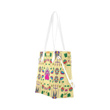 Load image into Gallery viewer, Geometric Floral Fall - Vanilla Clover Canvas Tote Bag (Model 1661) Clover Canvas Tote Bag (1661) e-joyer 
