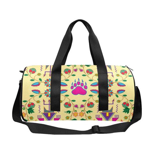 Geometric Floral Fall - Vanilla Duffle Bag (Model 1679) Duffle Bag (1679) e-joyer 