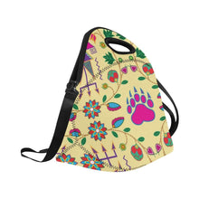 Load image into Gallery viewer, Geometric Floral Fall-Vanilla Neoprene Lunch Bag/Large (Model 1669) Neoprene Lunch Bag/Large (1669) e-joyer 
