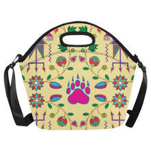 Load image into Gallery viewer, Geometric Floral Fall-Vanilla Neoprene Lunch Bag/Large (Model 1669) Neoprene Lunch Bag/Large (1669) e-joyer 
