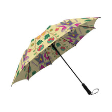 Load image into Gallery viewer, Geometric Floral Fall-Vanilla Semi-Automatic Foldable Umbrella Semi-Automatic Foldable Umbrella e-joyer 
