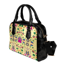 Load image into Gallery viewer, Geometric Floral Fall-Vanilla Shoulder Handbag (Model 1634) Shoulder Handbags (1634) e-joyer 
