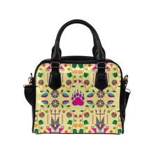 Load image into Gallery viewer, Geometric Floral Fall-Vanilla Shoulder Handbag (Model 1634) Shoulder Handbags (1634) e-joyer 
