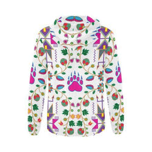 Load image into Gallery viewer, Geometric Floral Fall-White All Over Print Full Zip Hoodie for Women (Model H14) All Over Print Full Zip Hoodie for Women (H14) e-joyer 
