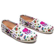 Load image into Gallery viewer, Geometric Floral Fall White Casual Unisex Slip On Shoe Herman 
