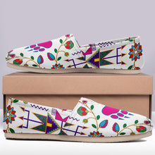 Load image into Gallery viewer, Geometric Floral Fall White Casual Unisex Slip On Shoe Herman 
