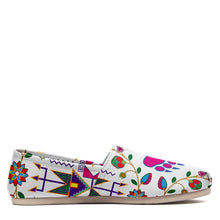 Load image into Gallery viewer, Geometric Floral Fall White Casual Unisex Slip On Shoe Herman 
