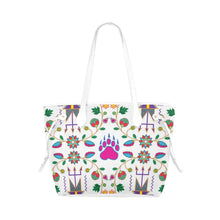 Load image into Gallery viewer, Geometric Floral Fall - White Clover Canvas Tote Bag (Model 1661) Clover Canvas Tote Bag (1661) e-joyer 
