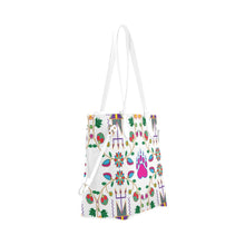 Load image into Gallery viewer, Geometric Floral Fall - White Clover Canvas Tote Bag (Model 1661) Clover Canvas Tote Bag (1661) e-joyer 
