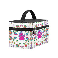 Load image into Gallery viewer, Geometric Floral Fall - White Cosmetic Bag/Large (Model 1658) Cosmetic Bag e-joyer 
