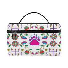 Load image into Gallery viewer, Geometric Floral Fall - White Cosmetic Bag/Large (Model 1658) Cosmetic Bag e-joyer 
