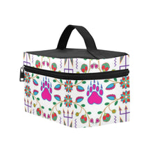 Load image into Gallery viewer, Geometric Floral Fall - White Cosmetic Bag/Large (Model 1658) Cosmetic Bag e-joyer 
