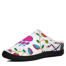 Load image into Gallery viewer, Geometric Floral Fall White Ikinnii Indoor Slipper 49 Dzine 
