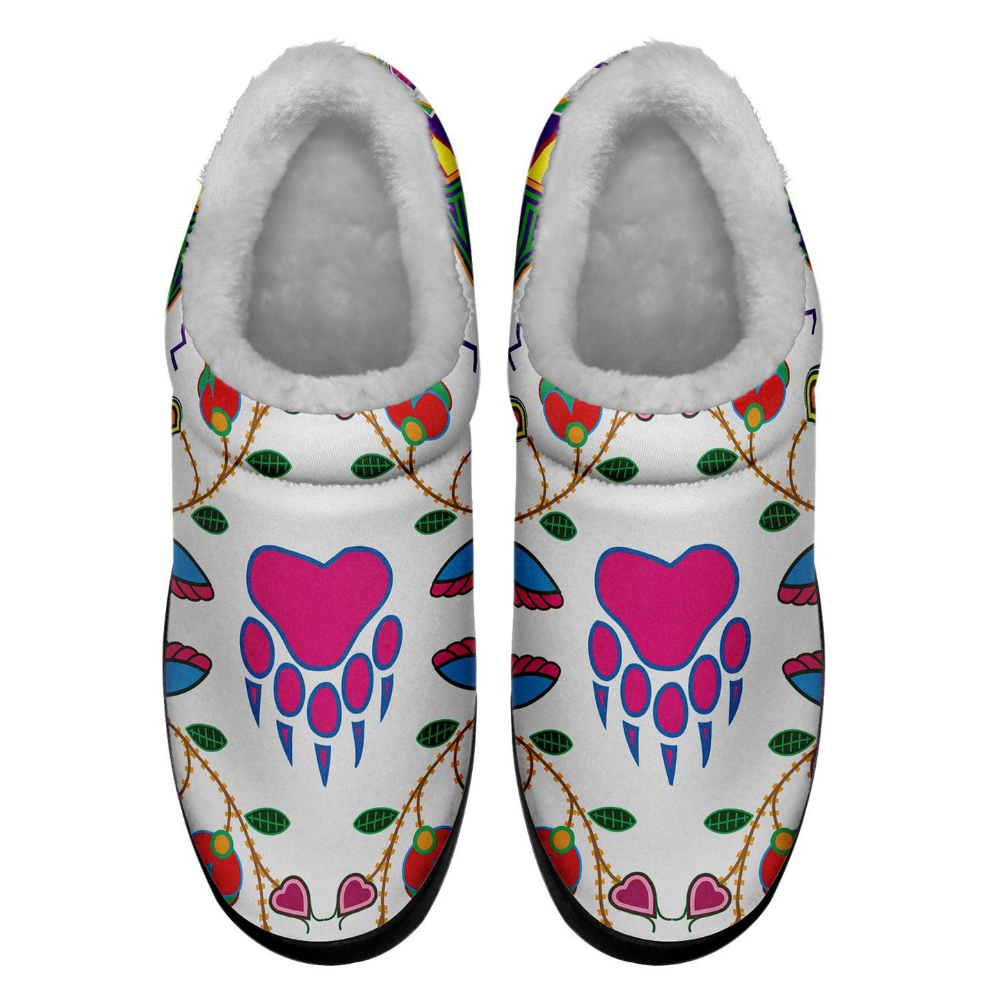 Geometric Floral Fall White Ikinnii Indoor Slipper 49 Dzine 