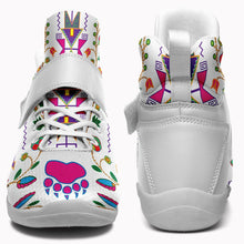 Load image into Gallery viewer, Geometric Floral Fall White Ipottaa Basketball / Sport High Top Shoes 49 Dzine 
