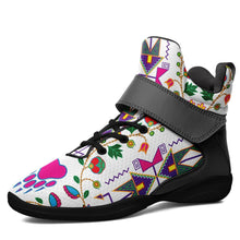 Load image into Gallery viewer, Geometric Floral Fall White Ipottaa Basketball / Sport High Top Shoes - Black Sole 49 Dzine US Men 7 / EUR 40 Black Sole with Gray Strap 
