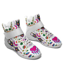 Load image into Gallery viewer, Geometric Floral Fall White Ipottaa Basketball / Sport High Top Shoes - White Sole 49 Dzine 
