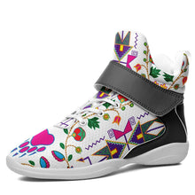 Load image into Gallery viewer, Geometric Floral Fall White Ipottaa Basketball / Sport High Top Shoes - White Sole 49 Dzine US Men 7 / EUR 40 White Sole with Gray Strap 
