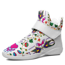 Load image into Gallery viewer, Geometric Floral Fall White Ipottaa Basketball / Sport High Top Shoes - White Sole 49 Dzine US Men 7 / EUR 40 White Sole with White Strap 
