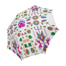 Load image into Gallery viewer, Geometric Floral Fall-White Semi-Automatic Foldable Umbrella Semi-Automatic Foldable Umbrella e-joyer 
