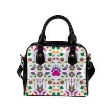 Load image into Gallery viewer, Geometric Floral Fall-White Shoulder Handbag (Model 1634) Shoulder Handbags (1634) e-joyer 
