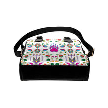 Load image into Gallery viewer, Geometric Floral Fall-White Shoulder Handbag (Model 1634) Shoulder Handbags (1634) e-joyer 
