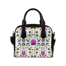 Load image into Gallery viewer, Geometric Floral Fall-White Shoulder Handbag (Model 1634) Shoulder Handbags (1634) e-joyer 
