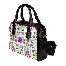 Load image into Gallery viewer, Geometric Floral Fall-White Shoulder Handbag (Model 1634) Shoulder Handbags (1634) e-joyer 
