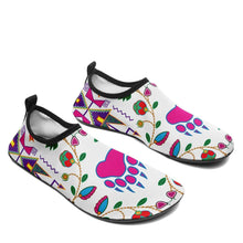 Load image into Gallery viewer, Geometric Floral Fall White Sockamoccs Kid&#39;s Slip On Shoes 49 Dzine 
