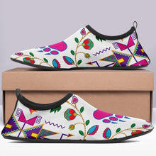 Load image into Gallery viewer, Geometric Floral Fall White Sockamoccs Kid&#39;s Slip On Shoes 49 Dzine 
