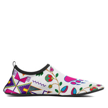 Load image into Gallery viewer, Geometric Floral Fall White Sockamoccs Slip On Shoes 49 Dzine 
