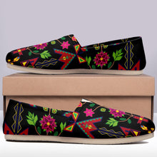 Load image into Gallery viewer, Geometric Floral Spring Black Casual Unisex Slip On Shoe Herman 
