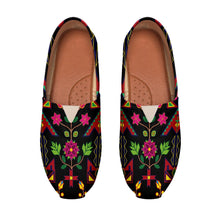 Load image into Gallery viewer, Geometric Floral Spring Black Casual Unisex Slip On Shoe Herman 
