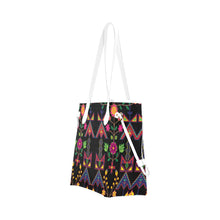 Load image into Gallery viewer, Geometric Floral Spring - Black Clover Canvas Tote Bag (Model 1661) Clover Canvas Tote Bag (1661) e-joyer 
