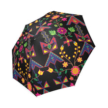 Load image into Gallery viewer, Geometric Floral Spring-Black Foldable Umbrella Foldable Umbrella e-joyer 
